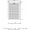 Receveur de douche Hoesch MUNA S avec antidérapant 1400x1000x30mm blanc