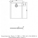 Receveur de douche Hoesch MUNA S 900x700x30mm blanc