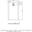 Receveur de douche Hoesch MUNA S 1200x700x30mm blanc