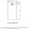 Receveur de douche Hoesch MUNA S 1300x700x30mm blanc