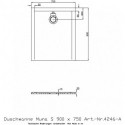 Receveur de douche Hoesch MUNA S 900x750x30mm blanc