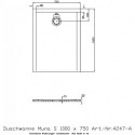 Receveur de douche Hoesch MUNA S 1000x750x30mm blanc