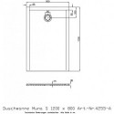 Receveur de douche Hoesch MUNA S 1200x800x30mm blanc