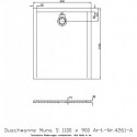 Receveur de douche Hoesch MUNA S 1100x900x30mm blanc