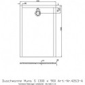 Receveur de douche Hoesch MUNA S 1300x900x30mm blanc