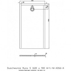 Receveur de douche Hoesch MUNA S 1600x900x30mm blanc