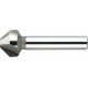 Fraise conique 90°, à chanfreiner et ébavurer, en carbure, Ø nominal : 6,3 mm, Plus petit Ø 1,5 mm, Long. totale 45 mm, queue Ø 5 mm