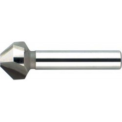 Fraise conique 90°, à chanfreiner et ébavurer, en carbure, Ø nominal : 16,5 mm, Plus petit Ø 3,2 mm, Long. totale 60 mm, queue Ø 10 mm