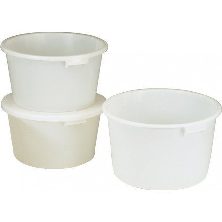 Bac plastique 85l polyéthylène haute densité blanc avec poignées encastrées D.628mm H.385mm CRAEMER