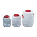Bidon 10 l PE blanc 1 anse de transport D. d'ouverture de remplissage 120 mm GRA
