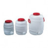 Bidon 10 l PE blanc 1 anse de transport D. d'ouverture de remplissage 120 mm GRA