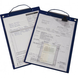 Sac dapplication avec fermeture velcro et 2 compartiments Format A4 bleu UE - 10 pièces (Par 10)