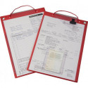 Sac dapplication avec fermeture velcro et 2 compartiments Format A4 rouge UE - 10 pièces (Par 10)