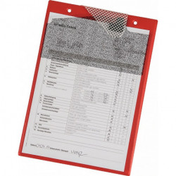 Sac dapplication avec fermeture velcro, corde et 2 comp. Format A4 rouge UE - 10 pièces (Par 10)