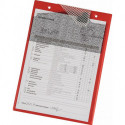 Sac dapplication avec fermeture velcro, corde et 2 comp. Format A4 rouge UE - 10 pièces (Par 10)