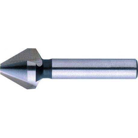 Fraise conique 60°, à chanfreiner et ébavurer, Ø nominal : 25,0 mm, Plus petit Ø 6,4 mm, Long. totale 71 mm, queue Ø 10 mm