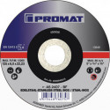 Disque à ébarber D115xS6mm contrecoudé universel perçage 22,23 mm PROMAT (Par 10)