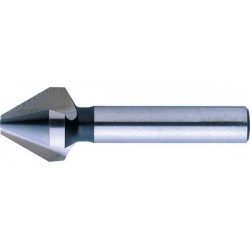 Fraise conique 60°, à chanfreiner et ébavurer, Ø nominal : 31,5 mm, Plus petit Ø 10,1 mm, Long. totale 76 mm, queue Ø 12 mm