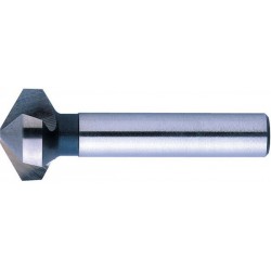 Fraise conique 120°, à chanfreiner et ébavurer, Ø nominal : 25,0 mm, Plus petit Ø 5,2 mm, Long. totale 61 mm, queue Ø 10 mm