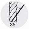 Fraise cylindrique courte, type N, queue HB - UF, en carbure monobloc, INOX, surface recouverte de TiAIN, Ø d1 - e8 : 20,0 mm, Long. totale I1 105 mm