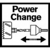 Scie trépan Power Change, Ø : 108 mm, Vitesse de rotation tr/mn INOX 40, Vitesse de rotation tr/mn acier 80