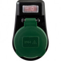 Adaptateur IP44 avec interrupteur noir/vert (Par 6)