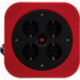 Enrouleur câbles S 10m quadruple H05VV-F3G rouge plastique (Par 4)