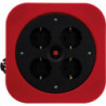 Enrouleur câbles S 10m quadruple H05VV-F3G rouge plastique (Par 4)