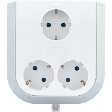 Rallonge de prise MultiPower 3 voies blanc-gris (Par 2)