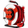 Enrouleur de câble 40m acier-rouge H07RN-F3G 