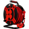 Enrouleur de câble 25m 4-sorties IP 44 plastique H07RN-F 3G1,5 sw-rt 