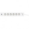 Multiprise COMBINI 6 voies blanc avec USB et ÜSS