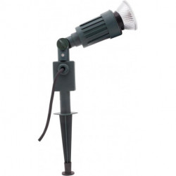 Piquet de terre avec spot de jardin simple IP44 14m 1xE27 vert