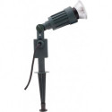 Piquet de terre avec spot de jardin simple IP44 14m 1xE27 vert