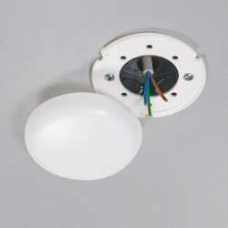 Boîte de jonction plafond blanc plat, rond 100 x 22 mm