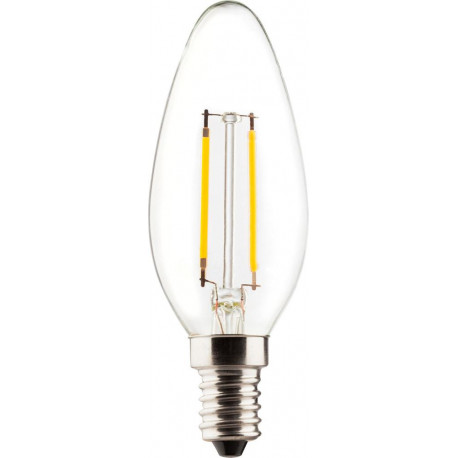 Ampoule Bougie LED 2.5W (25W) E14 245lm 2700K Rétro LED HD Bougie LED 2.5W (25W)
