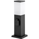 Colonne de prise 2-voies noir Ledar m. Lichtquelle (Par 6)
