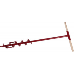 Tarière 90mm / 105cm avec manche en bois