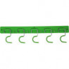 Rail d'équipement 5 crochets 48 cm 5 supports en plastique.