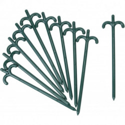 Crochet de fixation au sol, lot de 10 en plastique. 