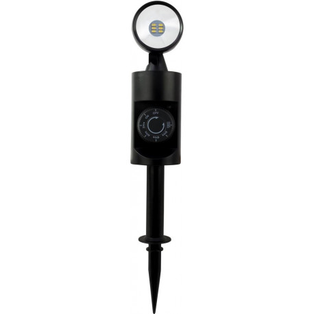 Spot de jardin LED Spike Countdown avec piquet 6x05W noir