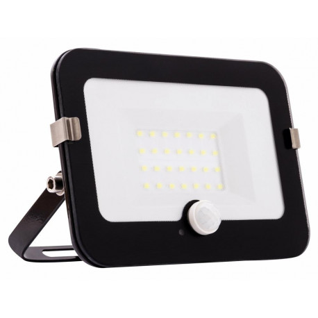 Projecteur LED Mirano 20 20W noir avec Détecteur de mouvement (Par 2)