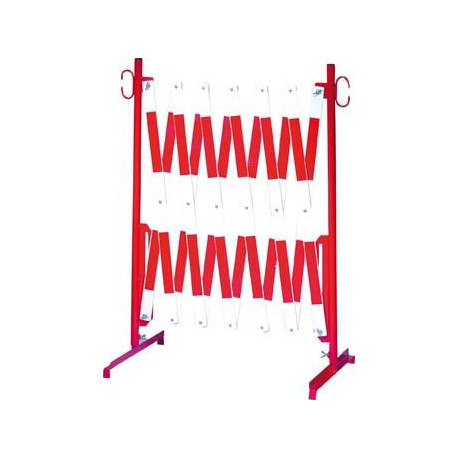 Barrière extensible 36x10m rouge/blanc