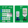 Poste d'urgence oculaire avec 2 fl. (200ml500ml)