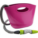 Tuyau d'arrosage 5-15m Aquapop fuchsia avec sac de rangement
