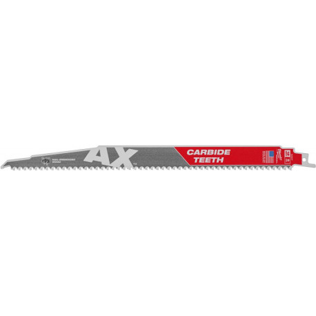 Lame de scie sabre THE AX 300x5mm Milwaukee VE à 1 Unité Demontage. Pointe HM