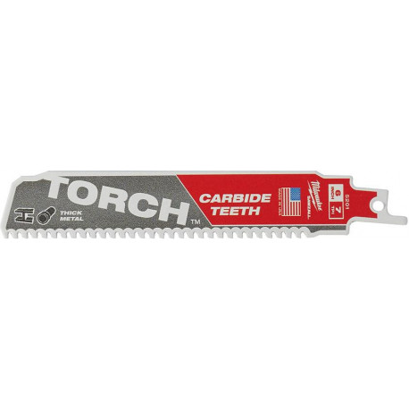 Lame de scie sabre THE TORCH 150x7mm Milwaukee VE à 1 Unité pour Métal. Pointe HM