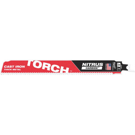 Lame de scie sabre. TORCH NITRUS230x7mm Milwaukee VE à 1 Unité pour Métal. Pointe HM