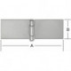Charnière de table DIN br. Glace crue 100x32 mm