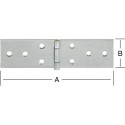 Charnière longue DIN large 50X23 galv.
